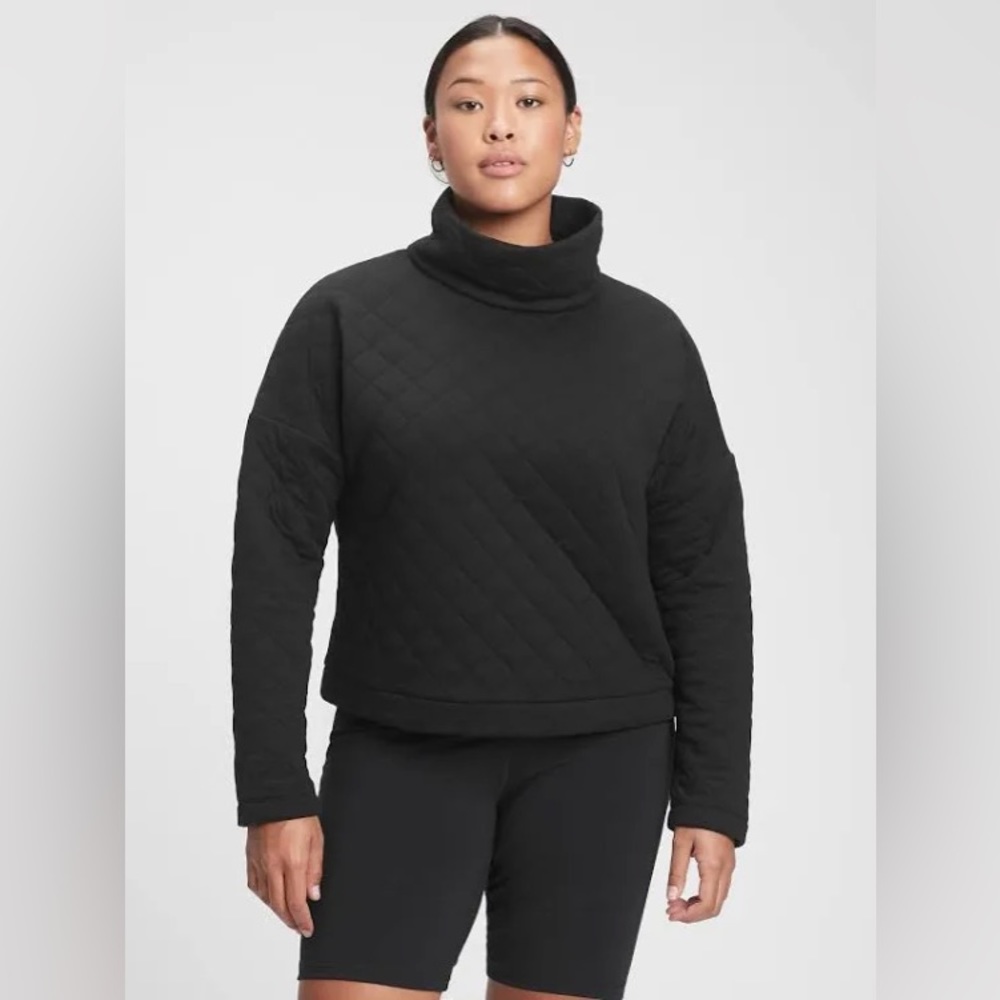 GapFit Quilted Mockneck Sweatshirt, size Large